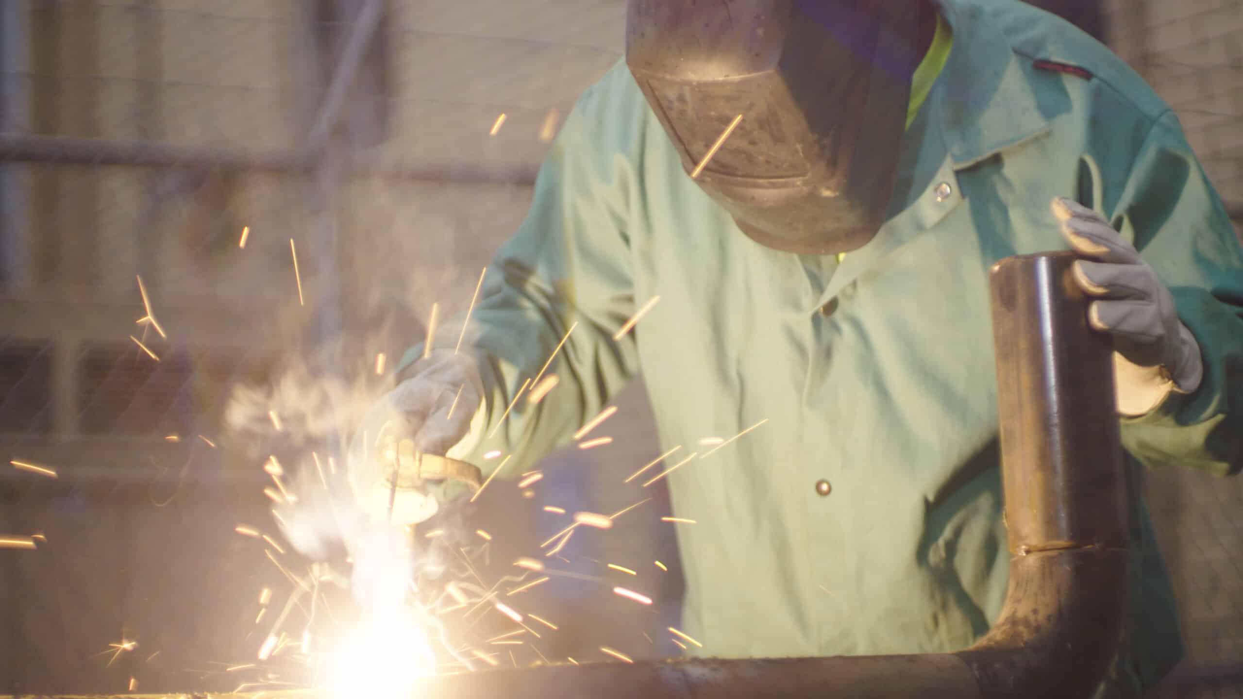 welding is a manufacturing job that often has accompanying apprenticeships for those looking to learn the trade