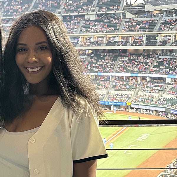 Brooklyn Evans at baseball game